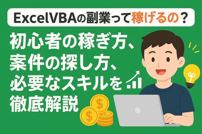 ExcelVBAの副業って稼げるの？収入の相場・案件の探し方と副業におすすめな理由