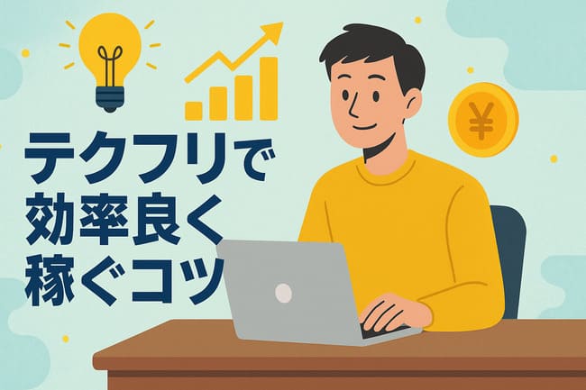 テクフリで効率よく稼ぐコツ