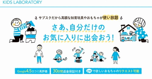 キッズ・ラボトリーの知育玩具・おもちゃのサブスク