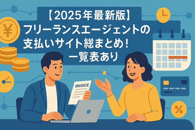 【2025年最新版】フリーランスエージェントの支払いサイト総まとめ！一覧表あり